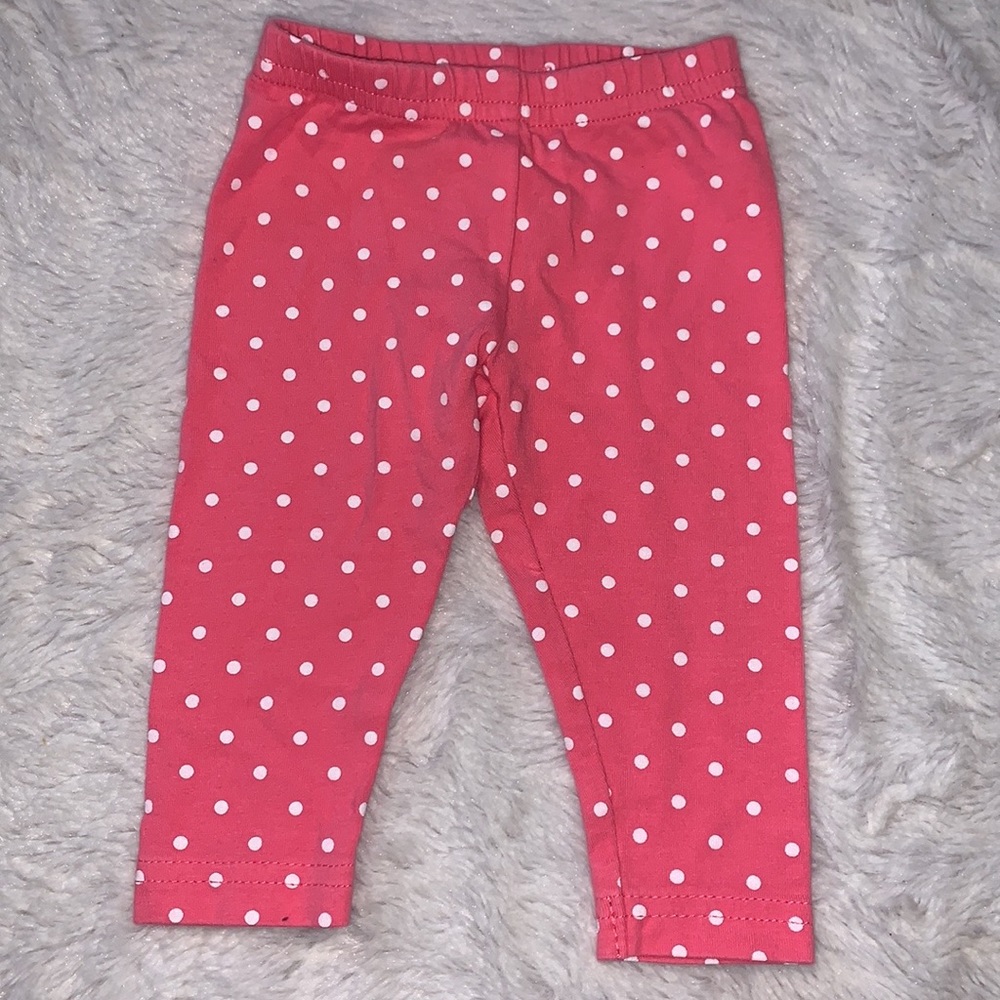 (3 for $10) Carter’s pink polkadot 3 month leggings baby girl clothing